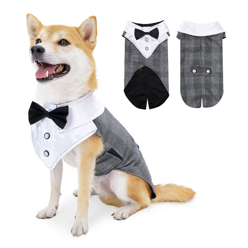 Wedding Attire : Dog Tuxedo with Bow Tie