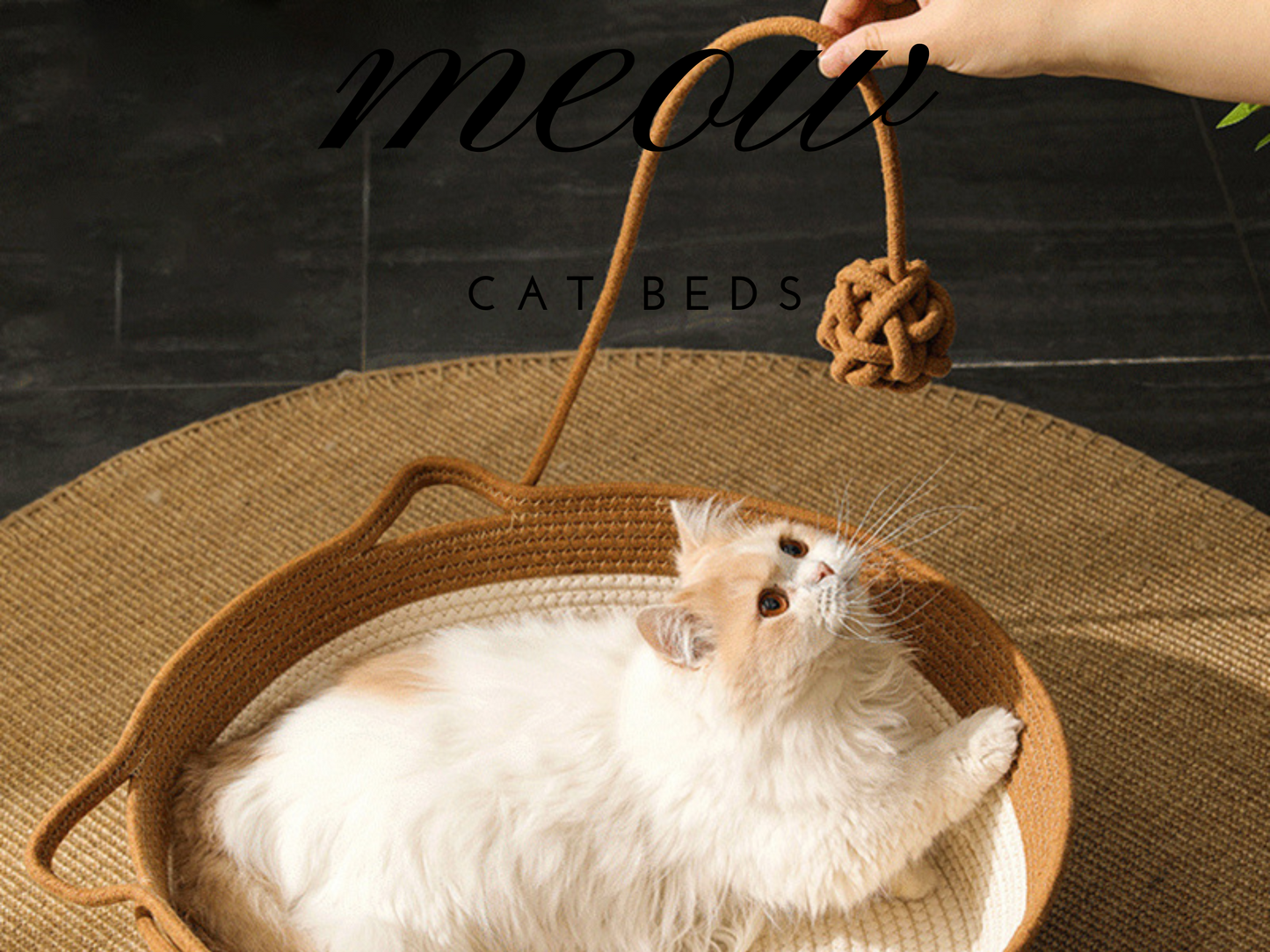 Cozy Cotton Rope Rattan Pet Nest - Cat Bed Furniture Premium Quality, Cat Accessories & Kitten Supplies