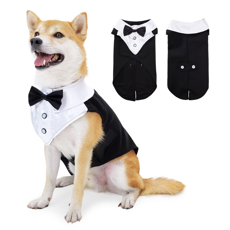 Wedding Attire : Dog Tuxedo with Bow Tie