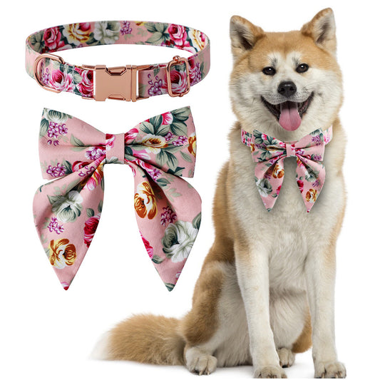 floral dog collar