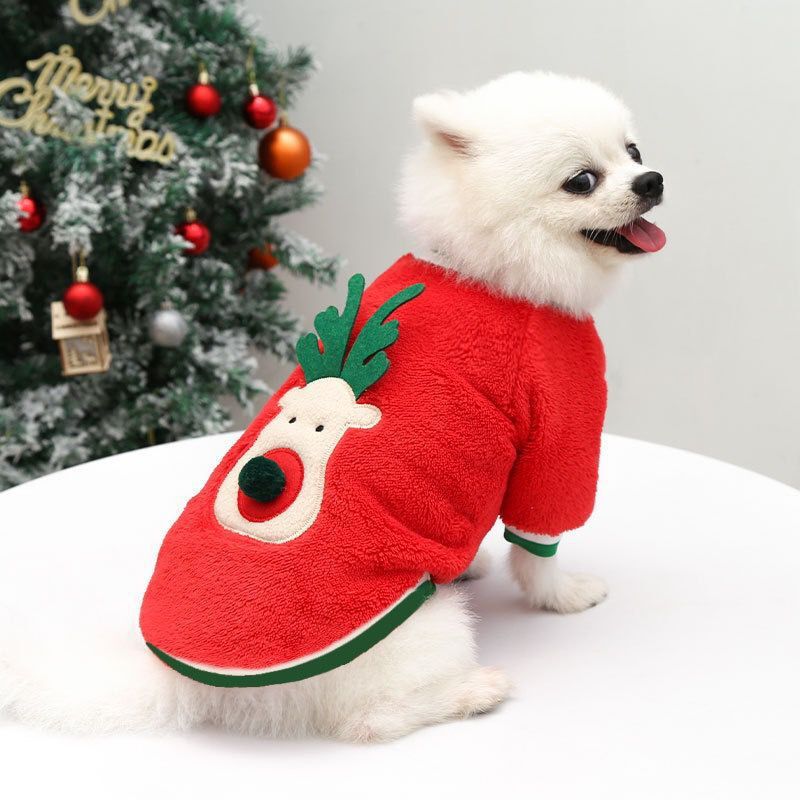 Happy Lion London Dog Christmas Reindeer Jumper