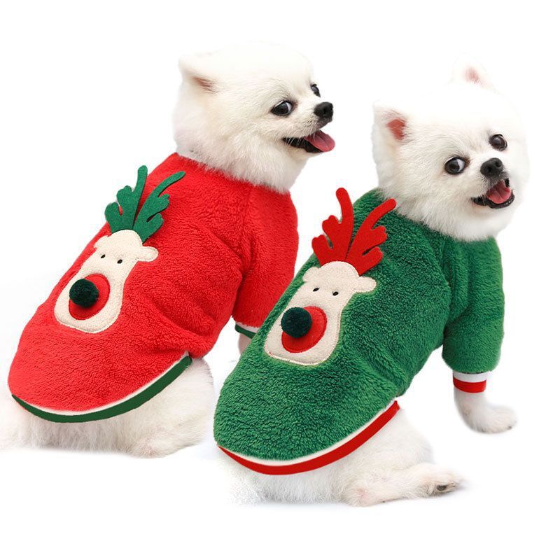 Happy Lion London Dog Christmas Reindeer Jumper