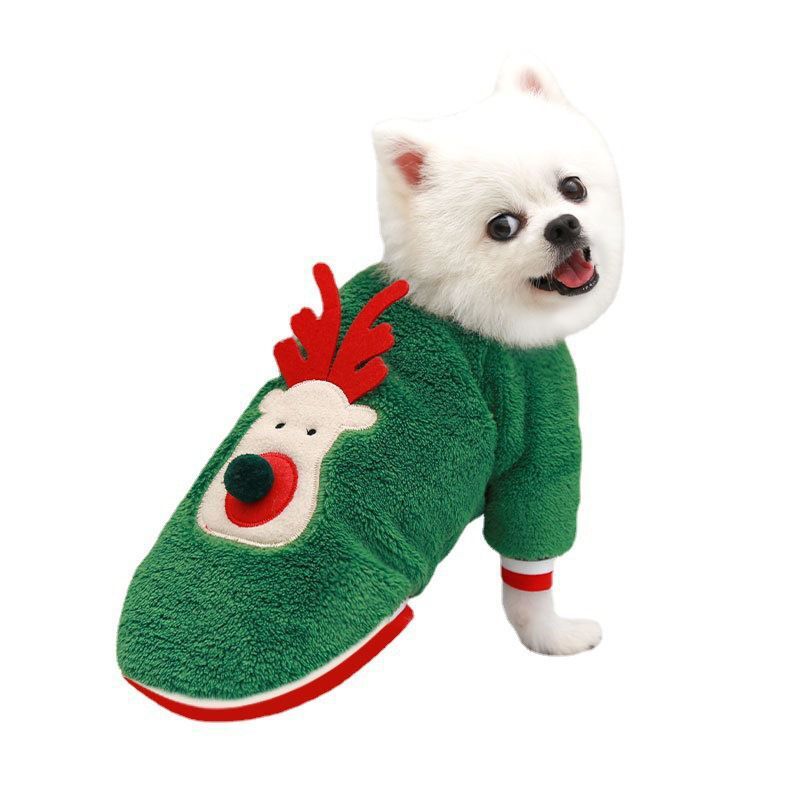 Happy Lion London Dog Christmas Reindeer Jumper