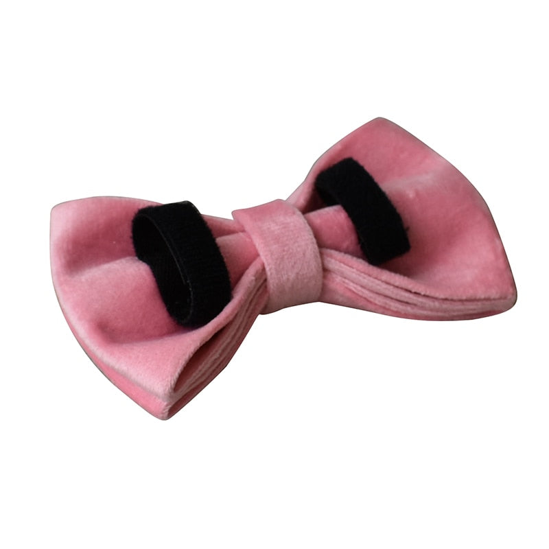 Dog Collar ead set Personalized Pink Candy Velvet Cotton