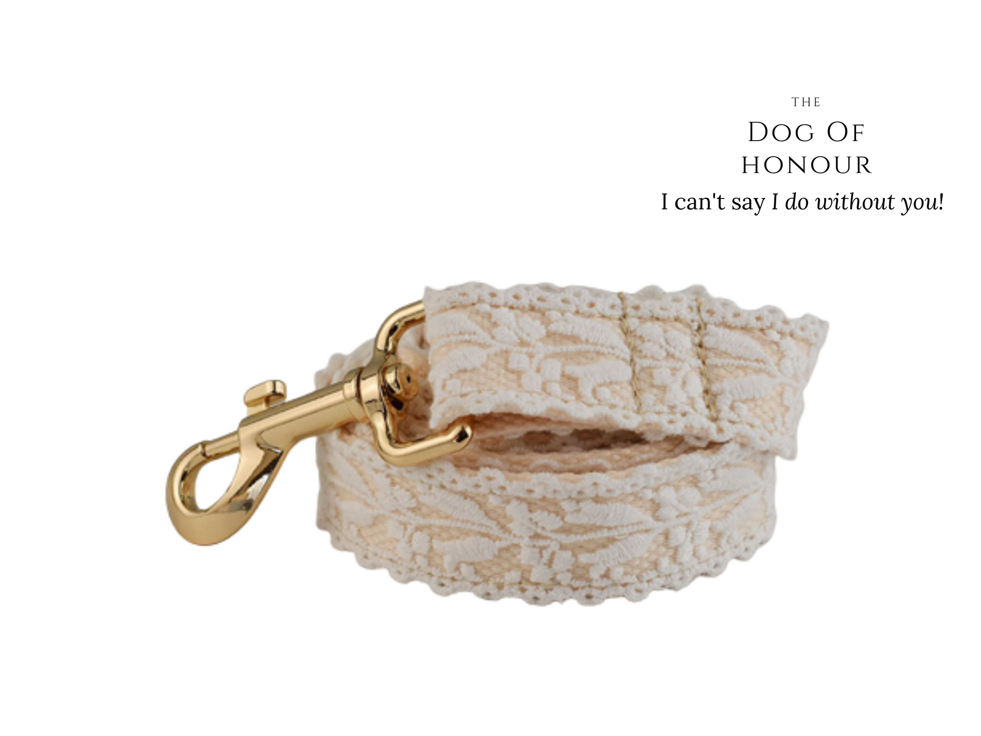 White Lace Dog Wedding Lead