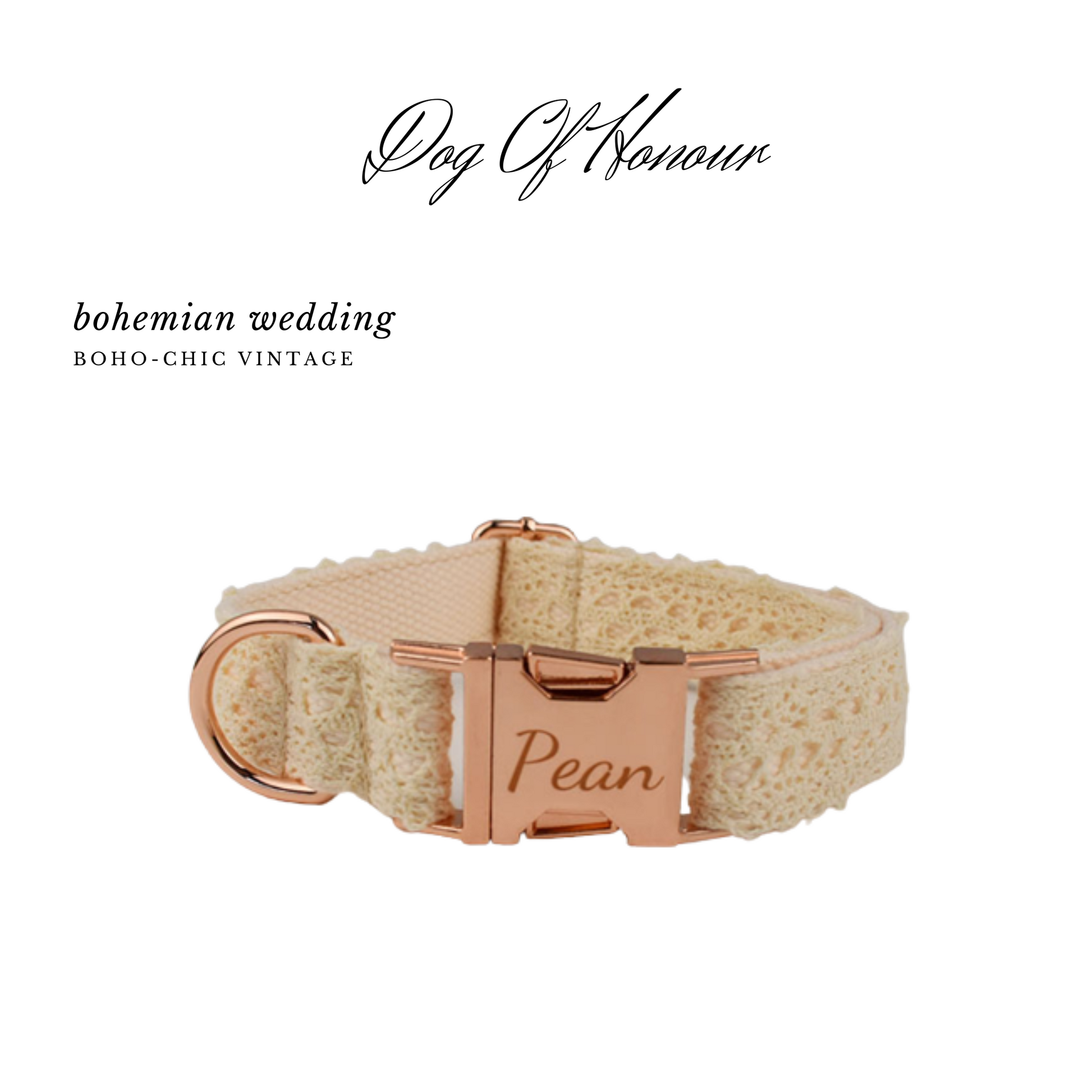 Dog Wedding Collar Boho Chic