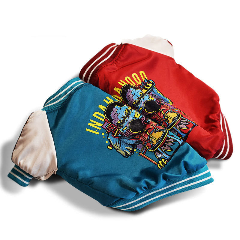French Bulldog Varsity Bomber Jacket