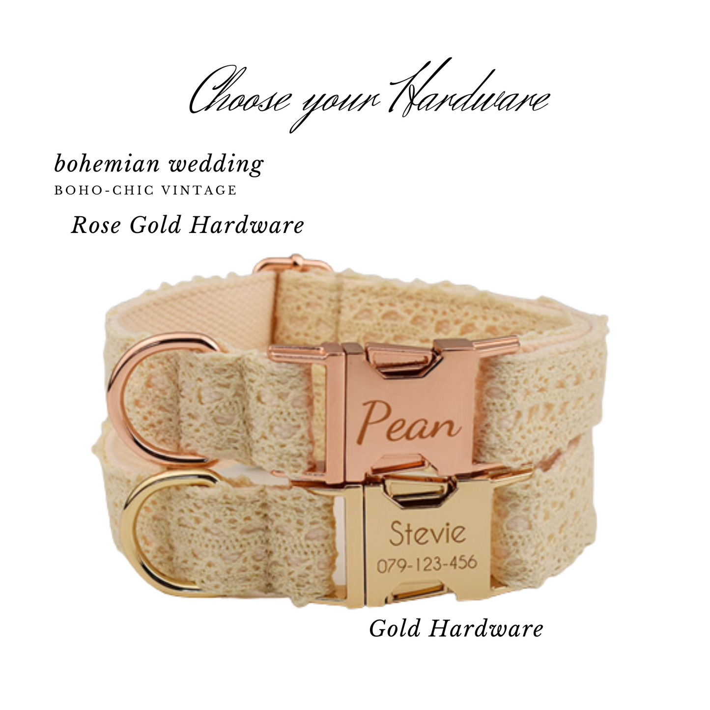 Dog Wedding Collar Bohemian Theme wedding