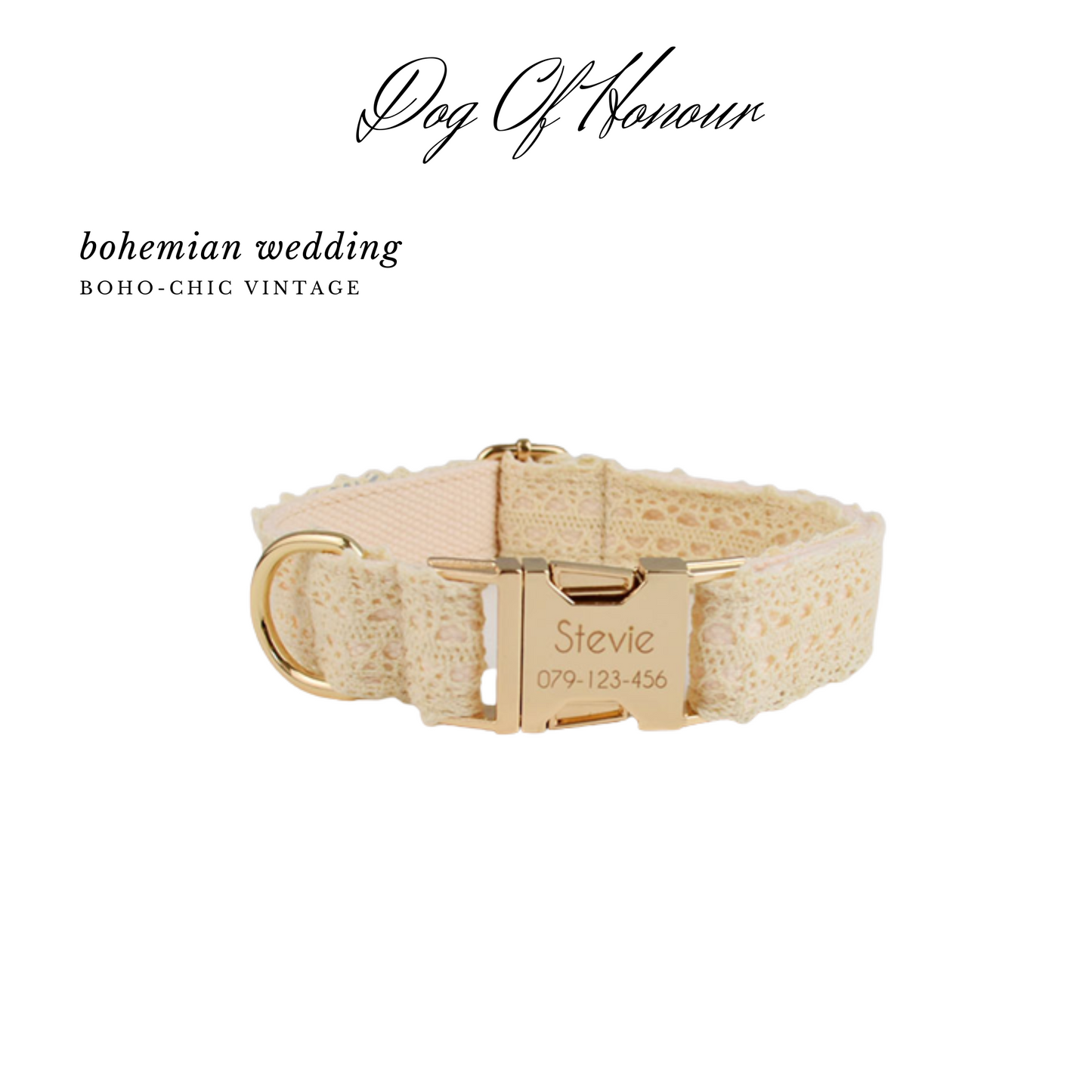 Dog Wedding Collar Harness & Leash Set : BOHEMIAN WEDDING
