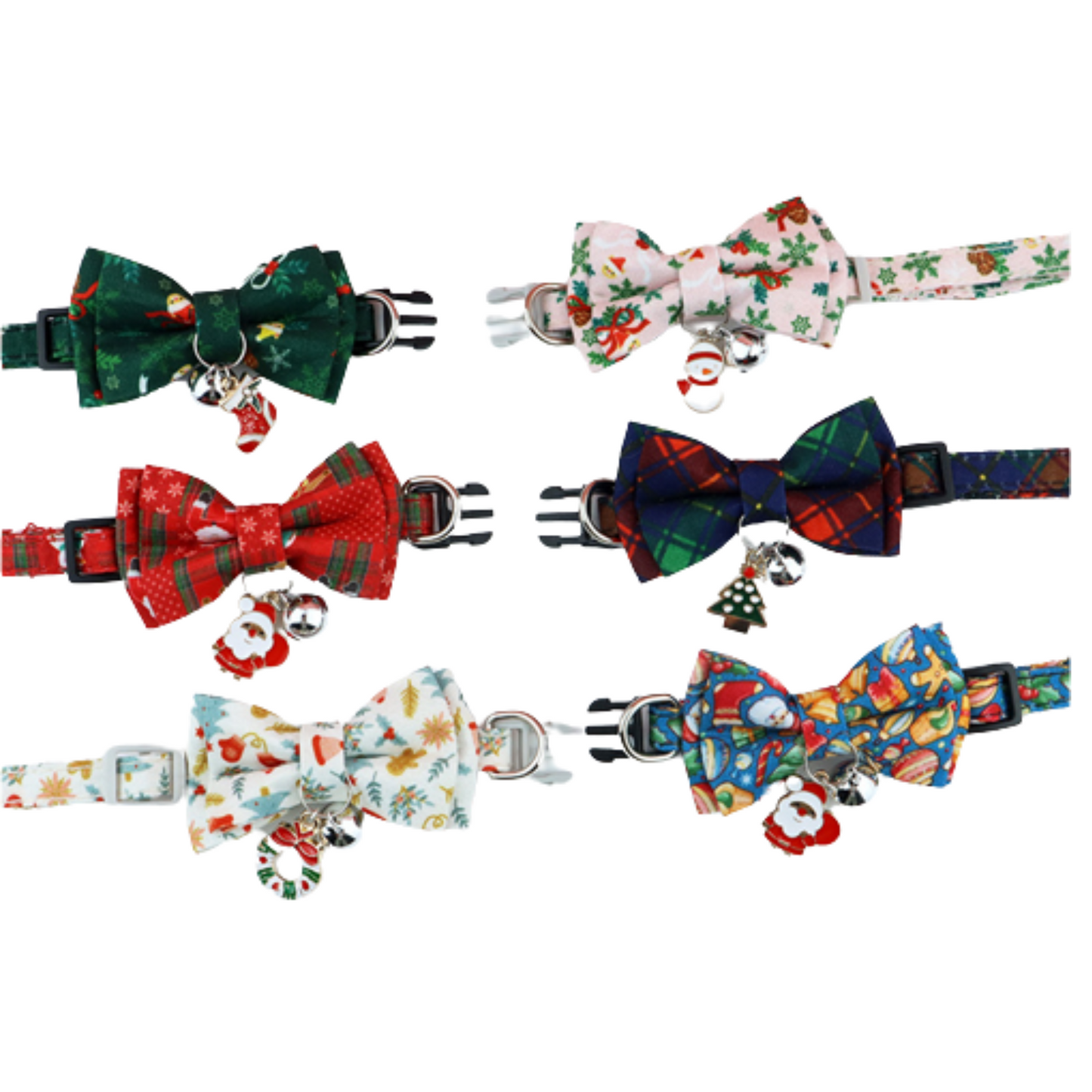 Christmas Series | Dog Collar With Bow and Charms