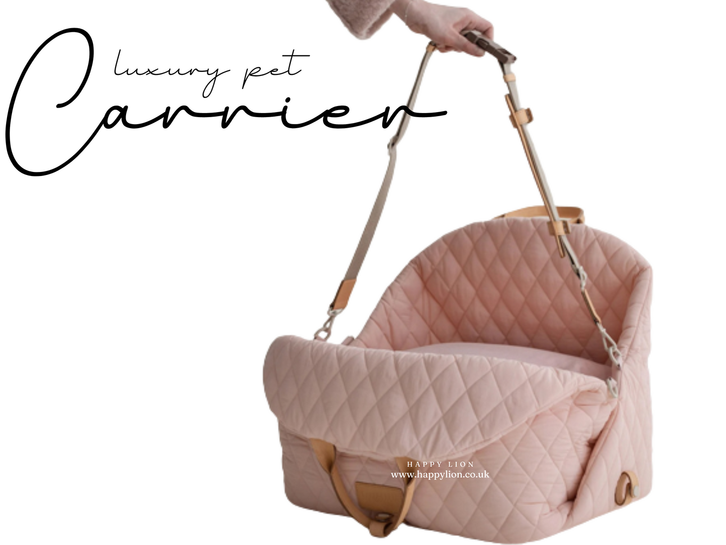 Pink Quilted Dog Carrier
