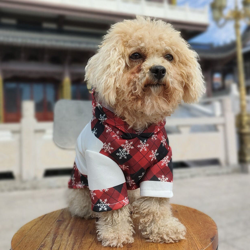 Elk Print Christmas Dog Hoddie