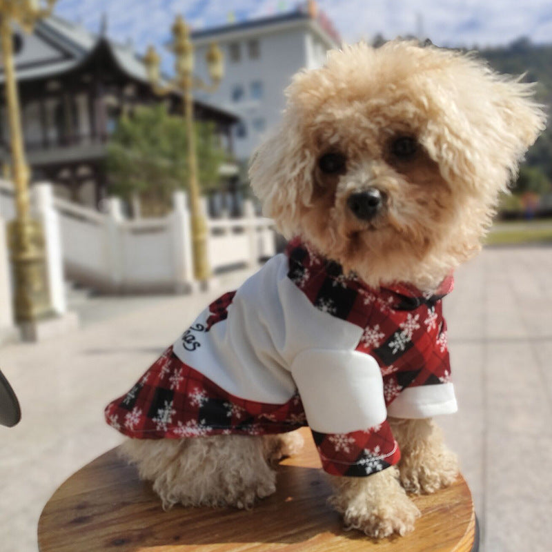 Elk Print Christmas Dog Hoddie