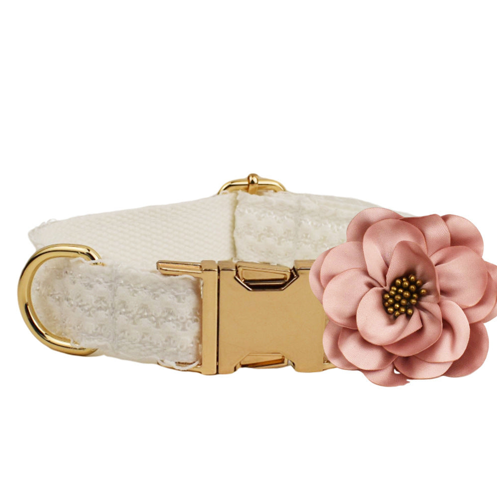 dog wedding collar with flower