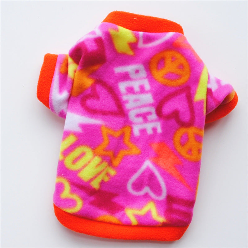 Pet Clothes Dog Spring And Autumn Warm Fleece Clothing