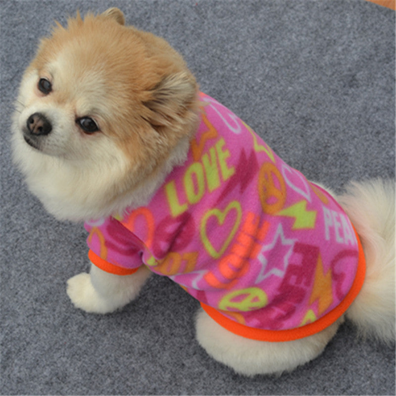 Pet Clothes Dog Spring And Autumn Warm Fleece Clothing