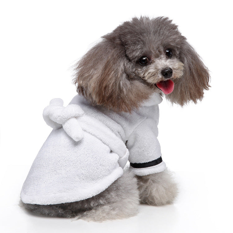 Dog In a Bathrobe