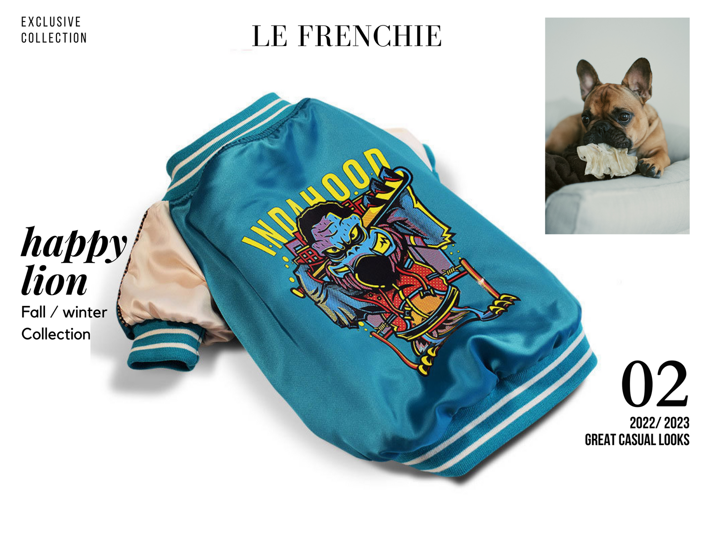 French Bulldog  Varsity Bomber Jacket