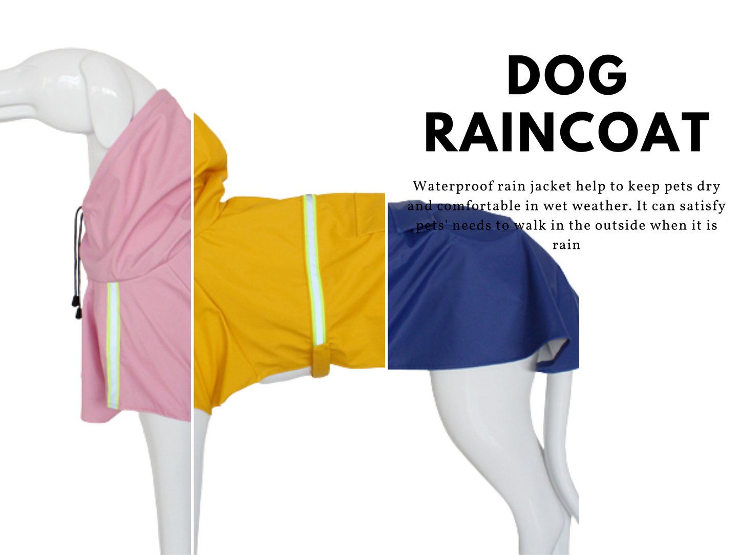 Dog Raincoat Waterproof , Dog Rainsuit , Yellow Dog Raincoat , Pink Dog Raincoat , Blue Dog Raincoat, Dog Raincoat UK