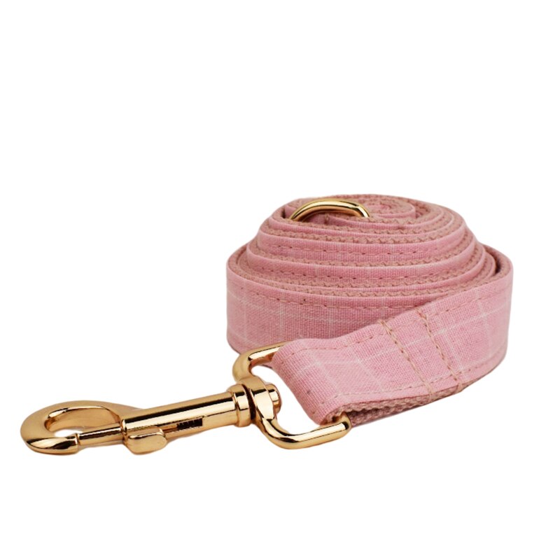 Pink Plaid Dog Leash