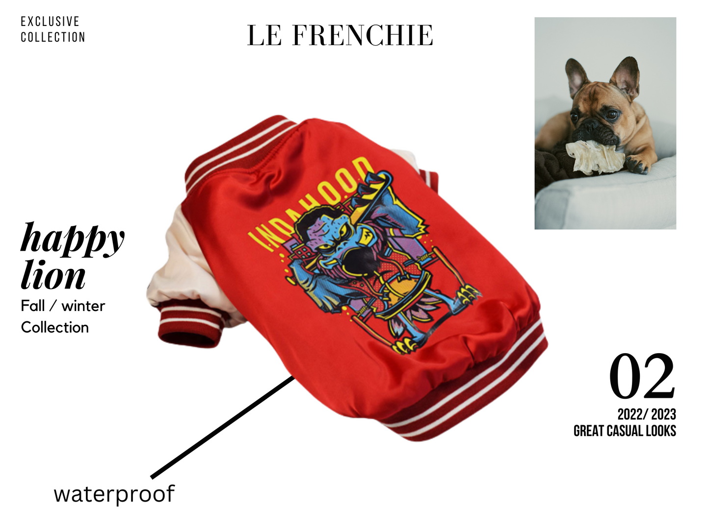 French Bulldog  Varsity Bomber Jacket