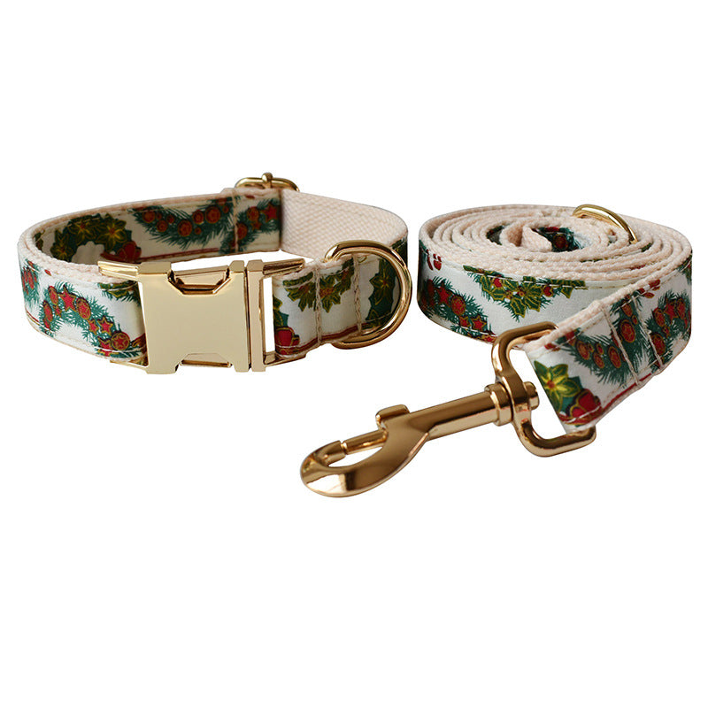 Happy Lion London Christmas Dog Collar and Lead set