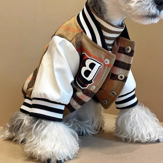 Pet Dog Thickening Warm Baseball Suit