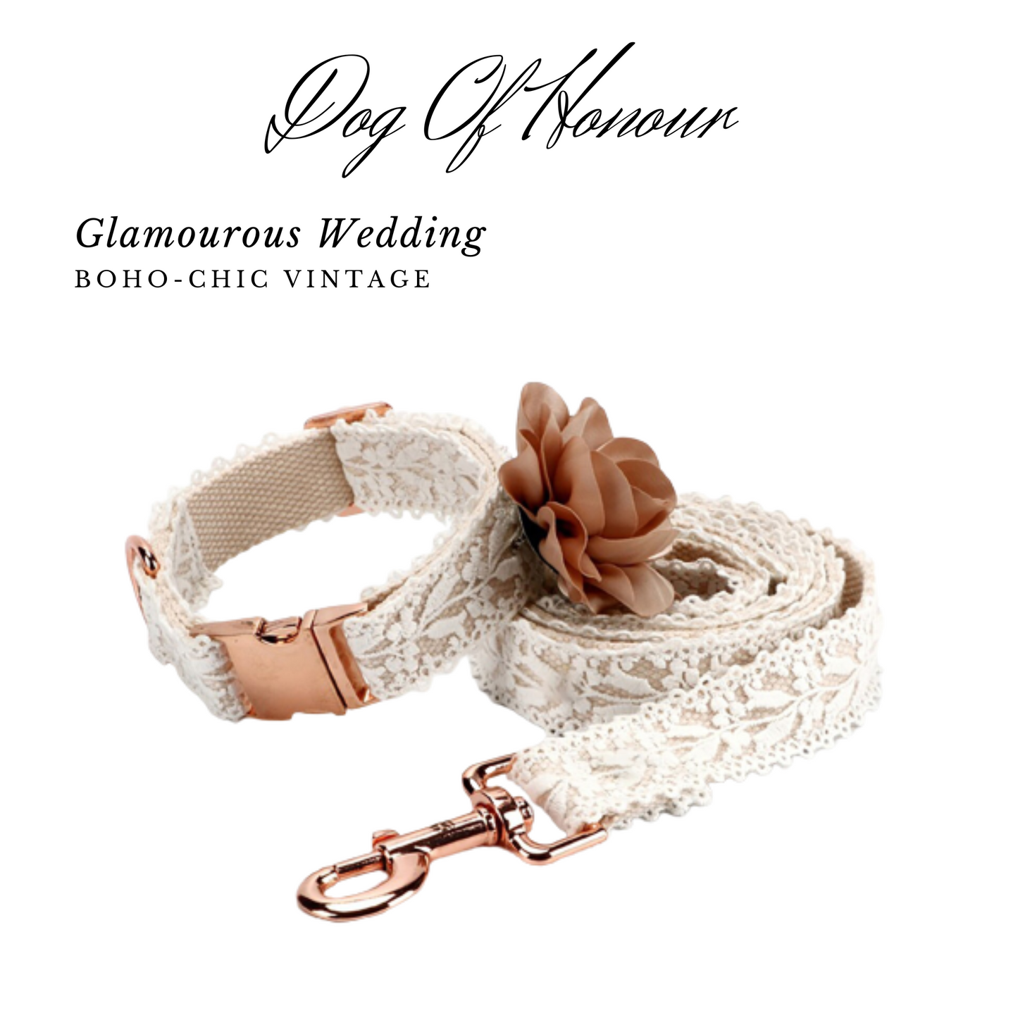 Dog Wedding Collar and Lead 