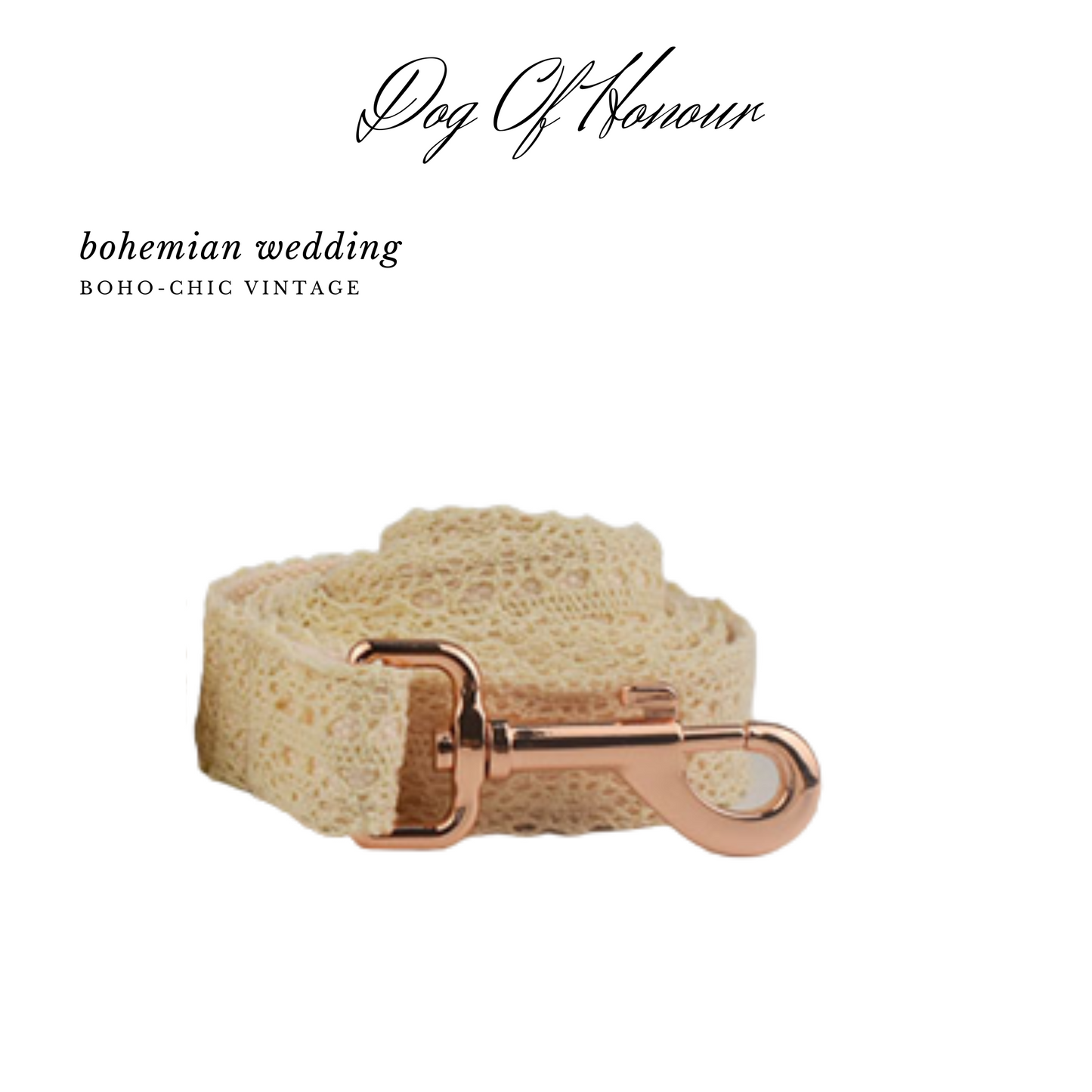 Dog Wedding Collar Harness & Leash Set : BOHEMIAN WEDDING