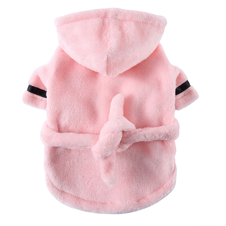 Pink Dog  Bathrobe 